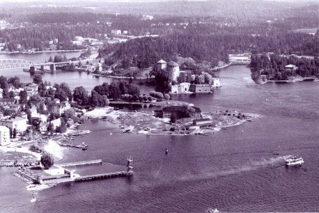 Ilmakuva Riihisaaren alueesta 1960-luvulla.