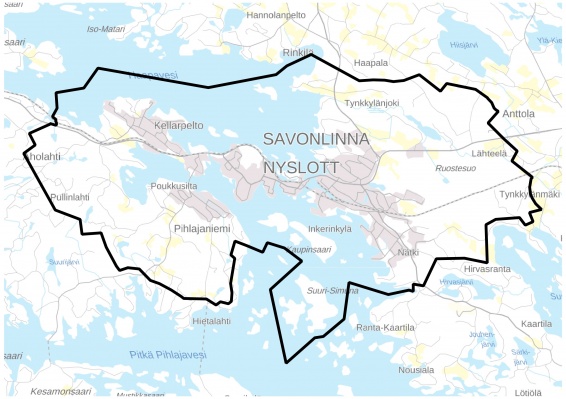 Strategisen yleiskaava-alueen sijainti