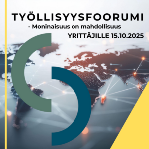 Kuvituskuva työllisyysfoorumin tapahtumasta "Moninaisuus on mahdollisuus".